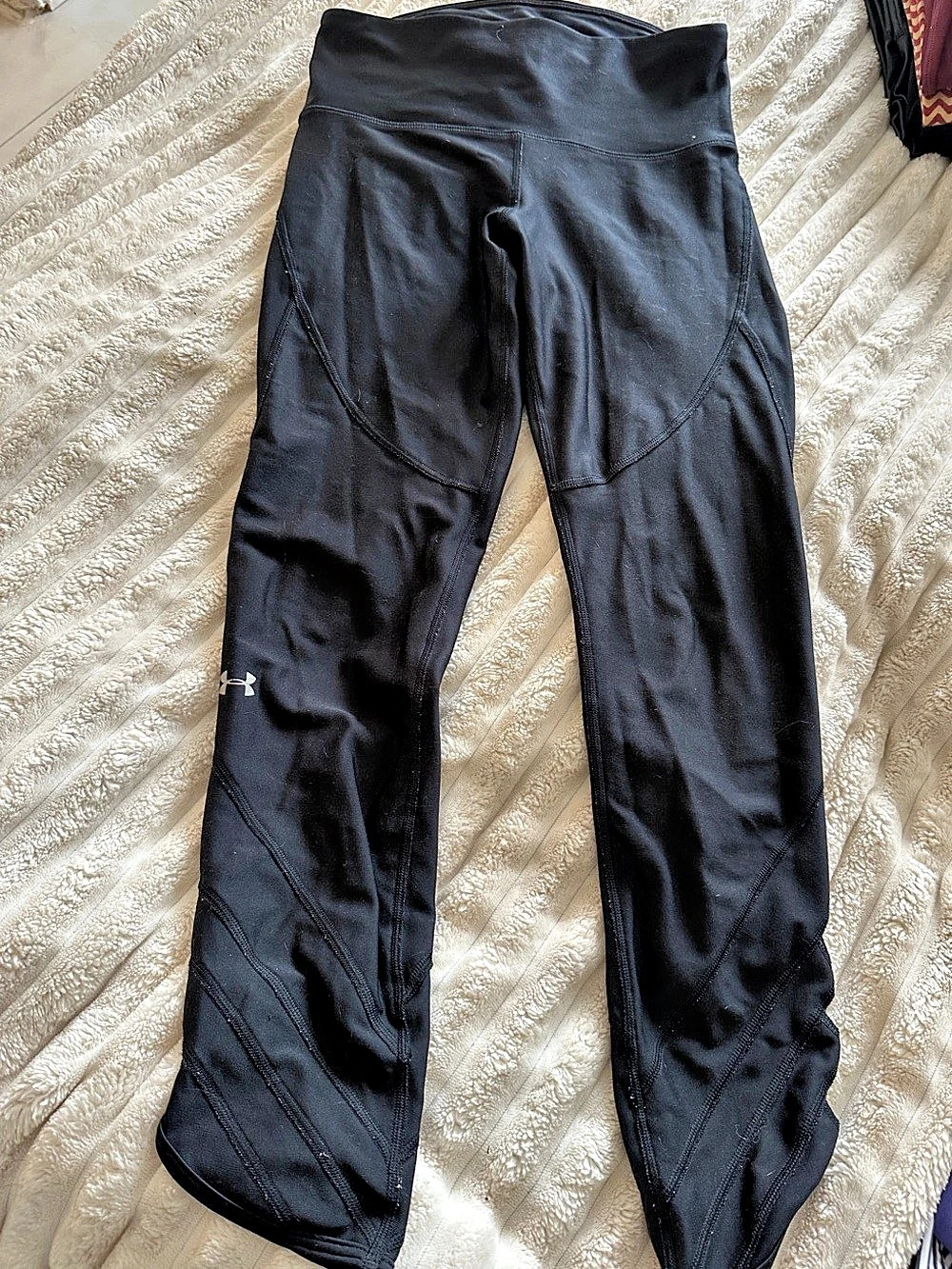 Under Armour HeatGear Compression Lattice Cutout Leggings Black Medium